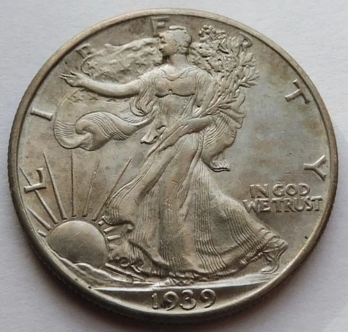 1939 Walking Liberty Silver Half Dollar Ch AU, Better Grade Halve 50C coin