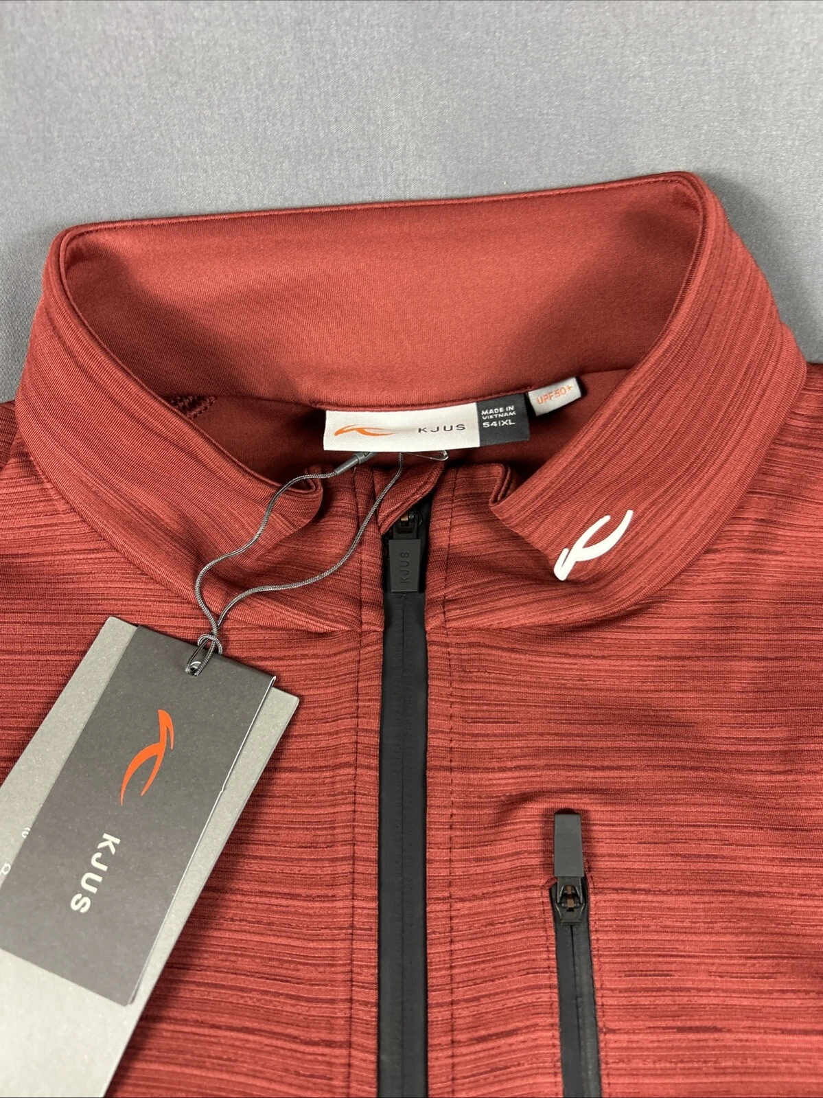 KJUS Golf Jacket Colton Midlayer XL 54 Cedar Red Polyester Spandex NWT MSRP $279 - product detail image 4