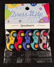 Dress it Up - Speedracers - 5 Different Colored Buttons - Shank Buttons