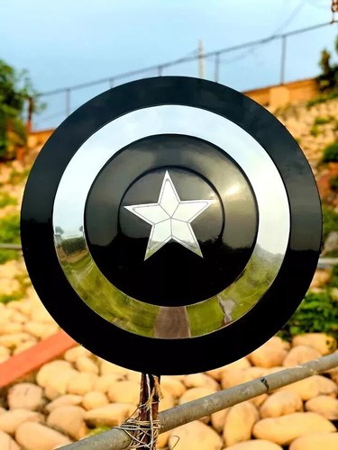 Marvel Legends Captain America Black Shield - Avengers Metal Prop Replica