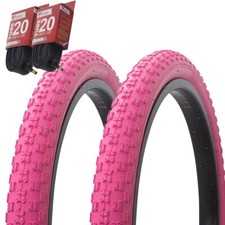 1PAIR PRO Bicycle Bike Tires  Tubes 20" x 2.125" PINK BMX COMP3 P-104A