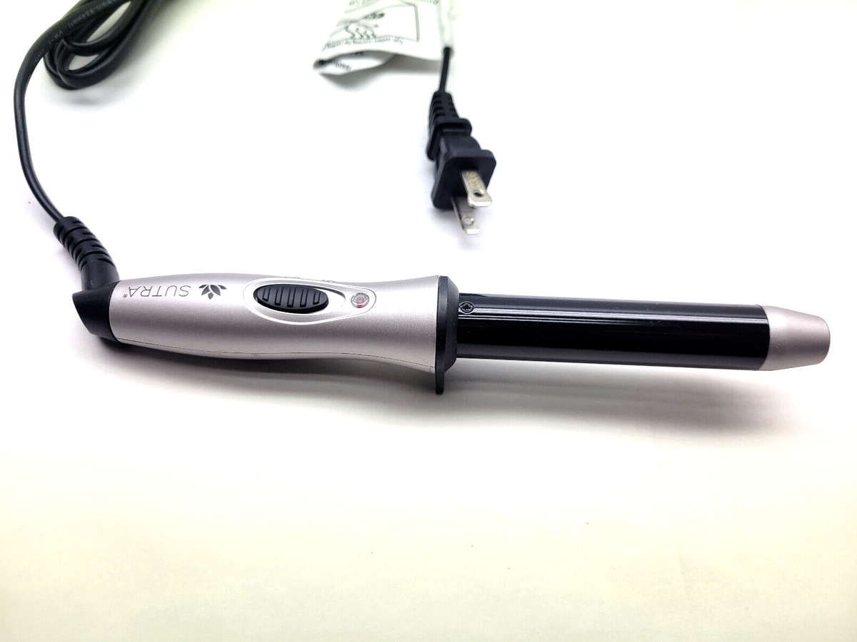 Sutra beauty Mini Travel Size Ceramic Curling Iron Wand SIlver ** New No  Box **