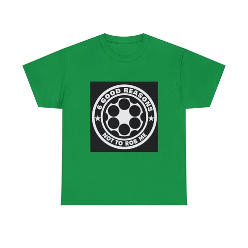 6 buenas razones para no robarme 2a enmienda 2a camiseta unisex camiseta de algodón pesado - Imagen 26 de 49