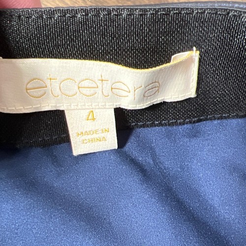 ETCETERA Suede Pencil Skirt Electric Blue Sz 4 NWOT - Picture 4 of 6