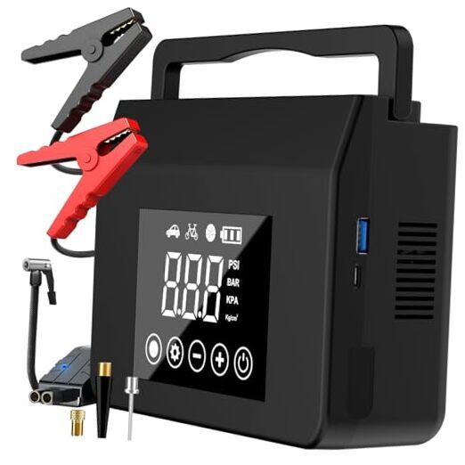 Portable Car Jump Starter with Air Compressor,  150PSI 4000A Fast Battery Jump