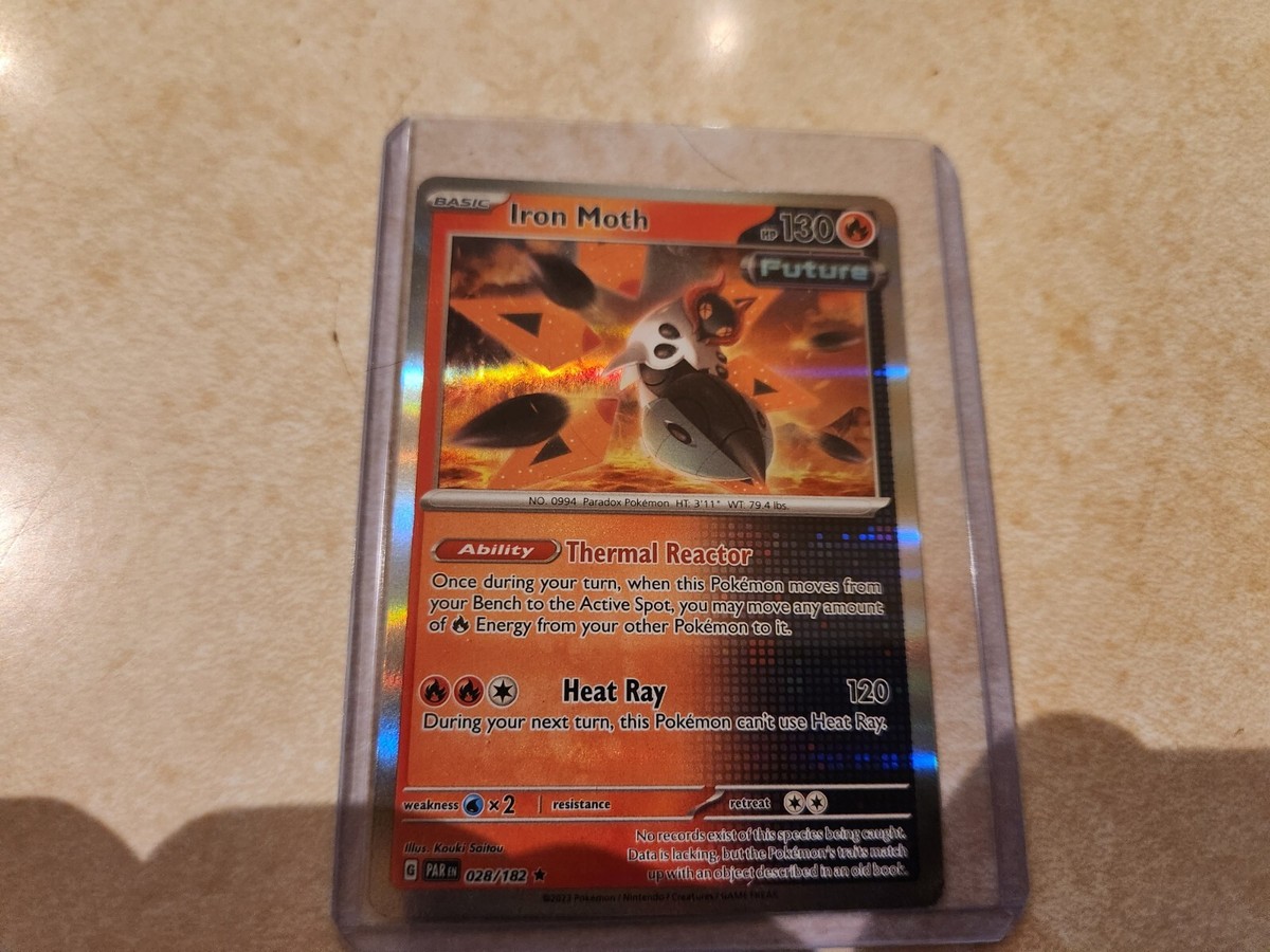 Iron Moth 028/182 Future Holo Pokemon TCG Paradox Rift NM/M Iron Moth 028/182 Future Holo Pokemon TCG Paradox Rift NM/M