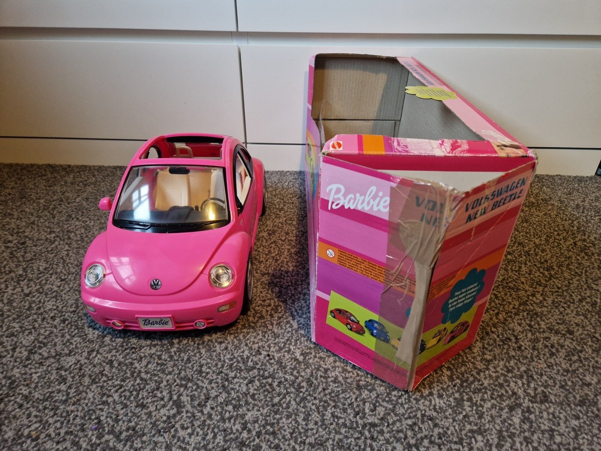 Barbie Volkswagen Beetle Vehicle (Red) with Real Key Chain ++ (2000) by