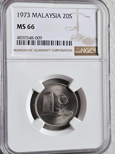 Malaysia 20 Sen 1973 NGC MS 66