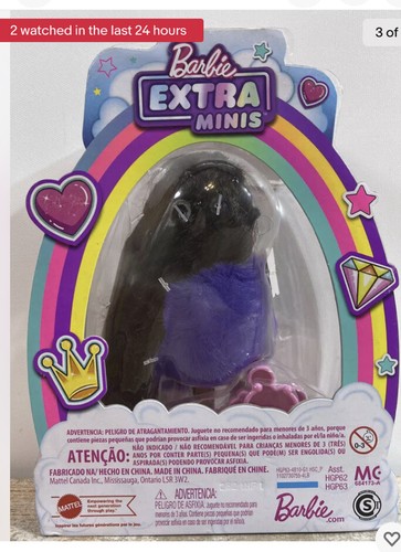 Barbie Extra Minis Doll #1 (5.5in) Fashion And accessories With Doll Stand New - Picture 3 of 3