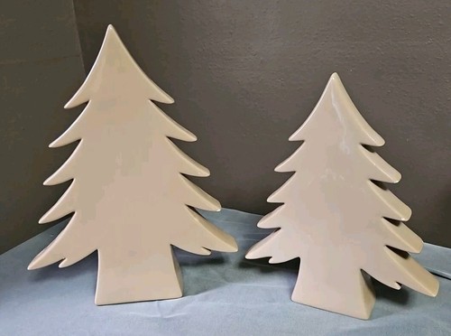2 Zodax Teton Ceramic Trees Tan Brown - Picture 10 of 10