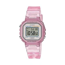 Casio LA20WHS-4A, Women's Chronograph Watch, Pink Resin Band, Alarm, Illuminator