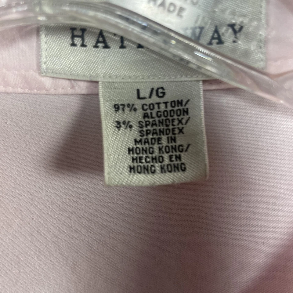 Женская рубашка Lady Hathaway размер L с длинным рукавом на пуговицах с воротником спереди светло-розовая - Изображение 2 из 4