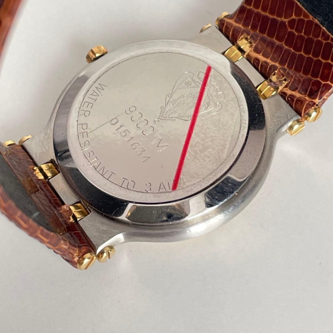 GUCCI 9000M Watch Genuine Leather Brown Quartz Battery Vintage Rare Japan thumbnail 3