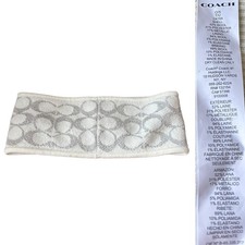 Coach Signature C Metallic Logo Knit Winter Headband / Ear Warmer One Size