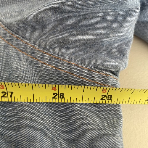 Camicia Big Ben Uomo Chambray Abbigliamento da Lavoro Maniche Corte Blu Taglia 3XL Regular  - Foto 12 di 14