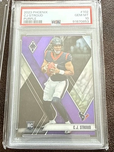 2023 Panini phoenix Purple CJ STROUD RC /125 PSA 10 #102