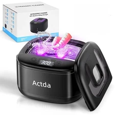 Ultrasonic Retainer Cleaner, Upgraded Wireless Professional Sonic Dental