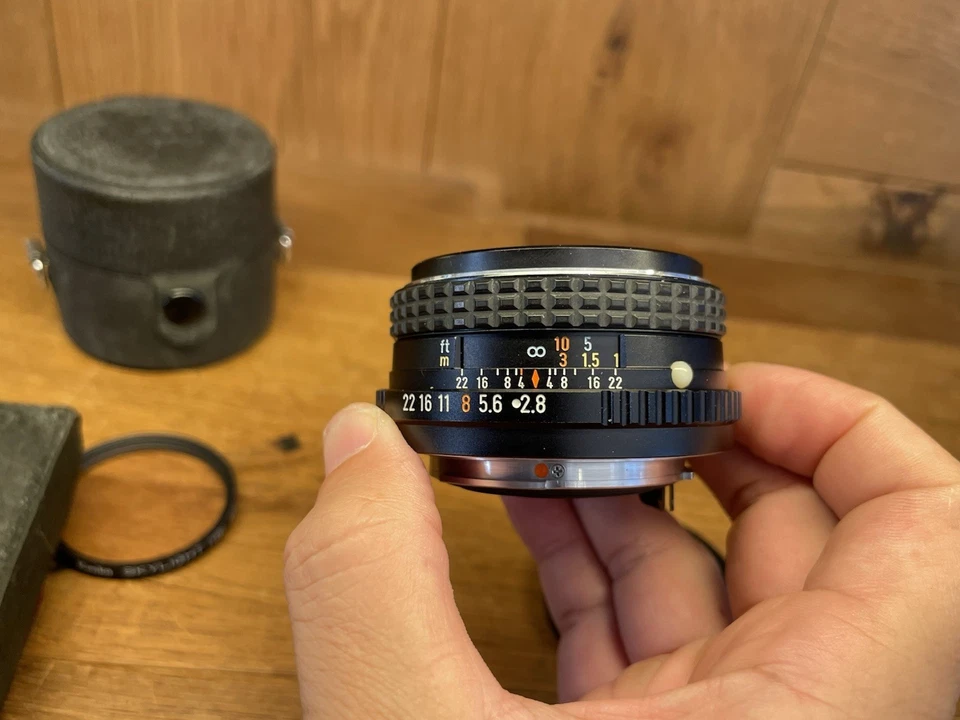 *Quase perfeito com capô* Lente grande angular SMC Pentax M 28mm F/2.8 PK K do Japão - Imagem 4 de 4