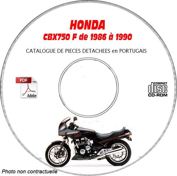 Vues éclatées CBX 750F 86-90 sur CD-ROM Honda avec références officielles