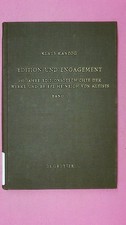 243910 Klaus Kanzog EDITION UND ENGAGEMENT HC