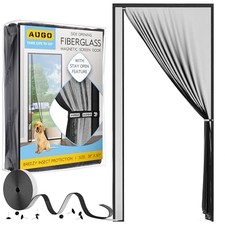 AUGO Fiberglass Magnetic Screen Door 38x83 Pet Friendly