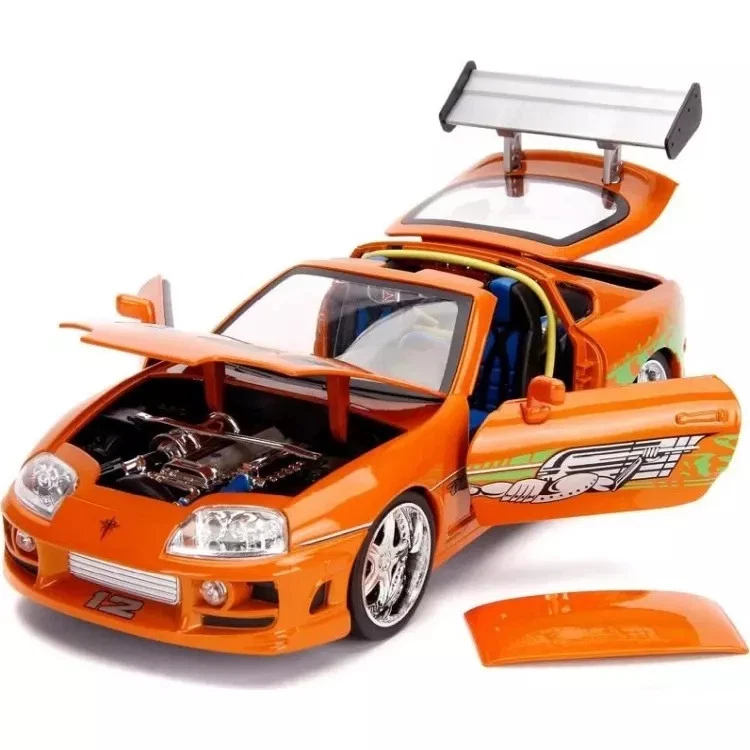 Mini Car 1/18 1995 Toyota Supra Orange Brian With Figure/Lights Fast And Furious - Image 4 of 4