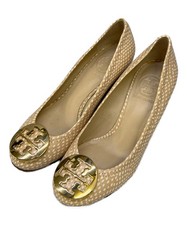 TORY BURCH wedge heel pumps US5 Beige