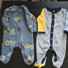 Carter's Blue and Yellow Kids Footies Set 0-3 Months