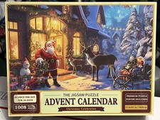 Christmas Advent Calendar Jigsaw Puzzle 1008 pieces, Countdown calendar!! NIP!