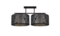 Deckenlampe Stoff Wohnzimmer Schwarz Muster E27 70 Cm Lang Deckenleuchte Flur