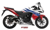 Storm GP Auspuff Schwarz Passend FüR Honda CBR 500 R 2013-2015