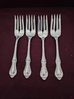SET OF 4 INTERNATIONAL "JOAN OF ARC" STERLING SILVER .925 SALAD FORKS, 145 grams