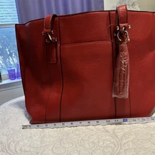 Sole Society Large Red Tote With Hassle New With Tags