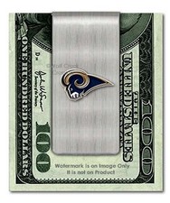 LOS ANGELES LA RAMS MONEY CLIP Stainless Steel NFL Football Sport Fan Metal Logo
