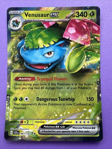 Venusaur ex 001/142 – SV07 Stellar Crown Holo Ultra Rare Pokémon TCG NM - Bild 1 von 2