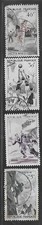 1956 timbres France série sportives N° 1072 a 1075 oblitéré