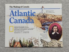 National Geographic Supplement Map Insert October 1993 Atlantic Canada