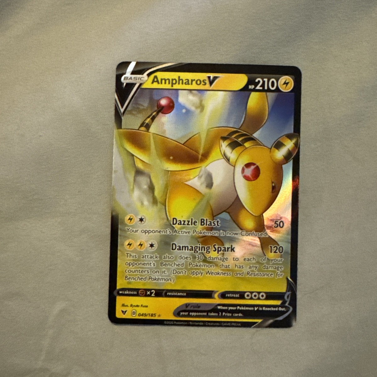 AMPHAROS V 049/185 VIVID VOLTAGE POKEMON (ULTRA RARE, NM) | eBay