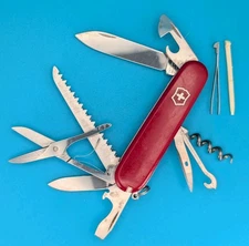 Red Victorinox Swiss Army Huntsman Knife! COMPLETE!