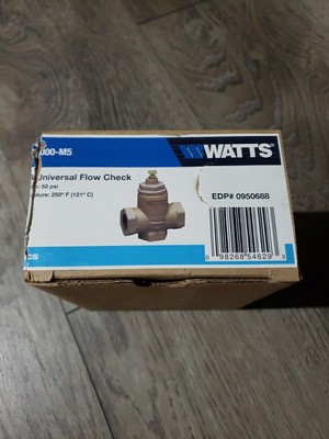 Watts 1  Hydronic, Two-Way, Universal Flow Check Valve 2000 - M5