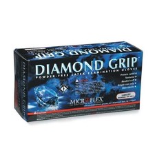 Ansell Microflex Diamond Grip MF-300 Disposable Latex Gloves, 7.9mil, Large