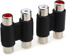 2PCS MOBOREST Dual Female to RCA Jack Solder free Male-2pack 