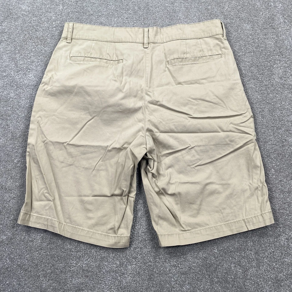Pantalones Cortos Claiborne Para Hombres 32 Informales Chinos Elastizados Frente Plano Clásicos Verano Blanco Claro Foto 4 de 4