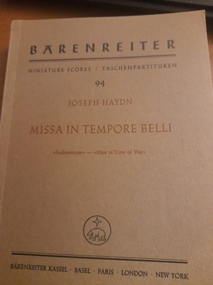 HAYDN/ MISSA IN TEMPORE BELLI POCKET SCORE