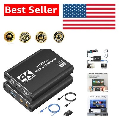 High-Quality 4K Capture Card - Perfect for Live Streaming & Gameplay Recording