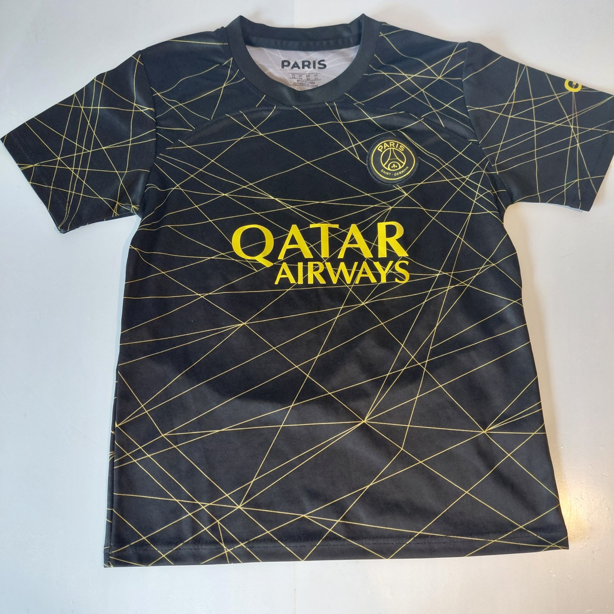 Paris Saint-Germain Messi #30 Soccer Jersey Black Yellow Size 24