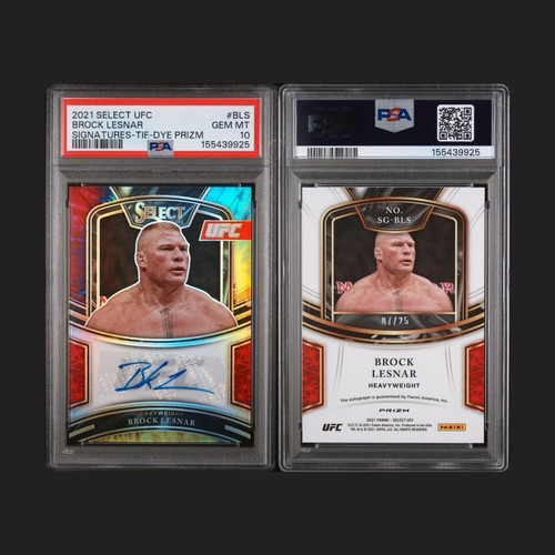 2021 PANINI SELECT UFC SIGNATURES #BLS BROCK LESNAR TIE-DYE PRIZM PSA 10