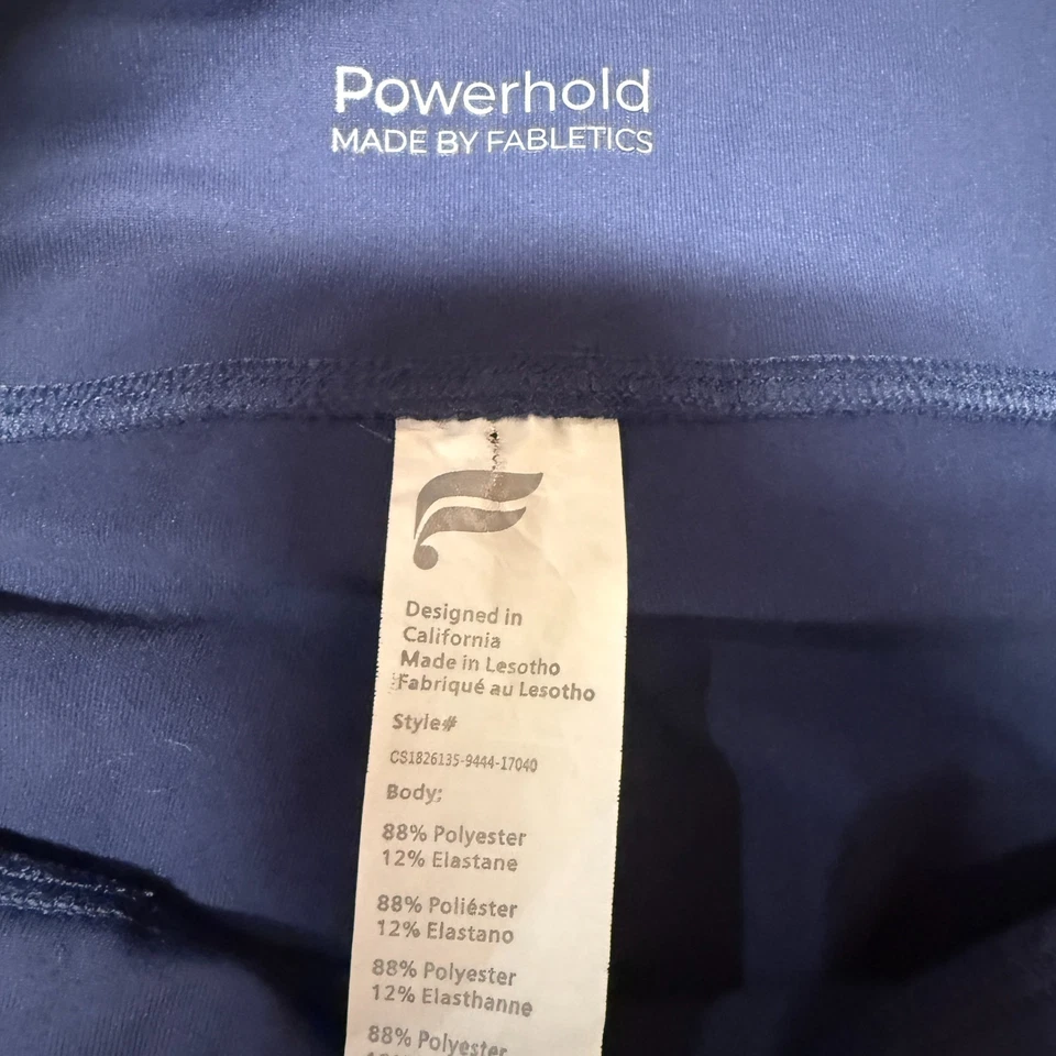 Leggings Fanatics Define Powerhold para mujer medianos azul marino tiro bajo yoga entrenamiento Foto 4 de 4