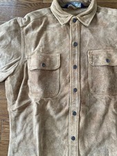 90s Polo By Ralph Lauren Leather Shirt Vintage Men  s L Rare USA Style