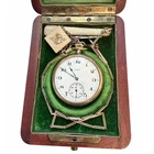 Antique Elgin Pocket Watch Gold Filled Chain Fob Knife Locket Box 1910 Timepiece
